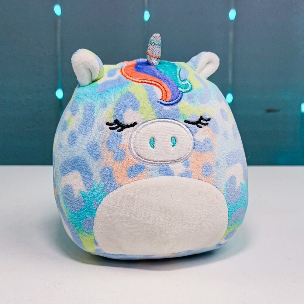Squishmallows Tatiana Tie-Dye Unicorn 5" Rainbow Plush